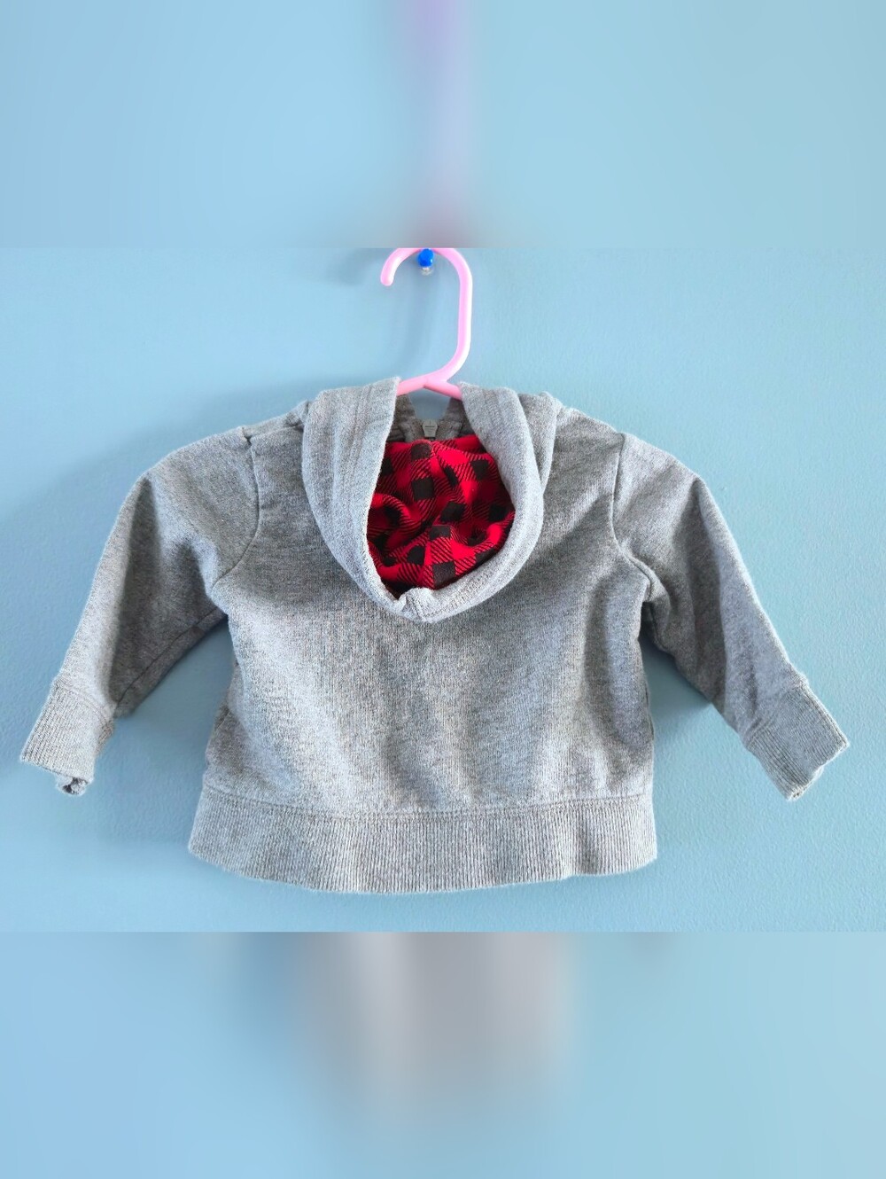 Gray 'Big Guy' Baby Boy Zip-up Hoodie 6m - Picture 2 of 2